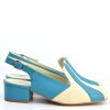 The Josie In Teal & Cream  - Ladies Retro 60's Style by Mod Shoes