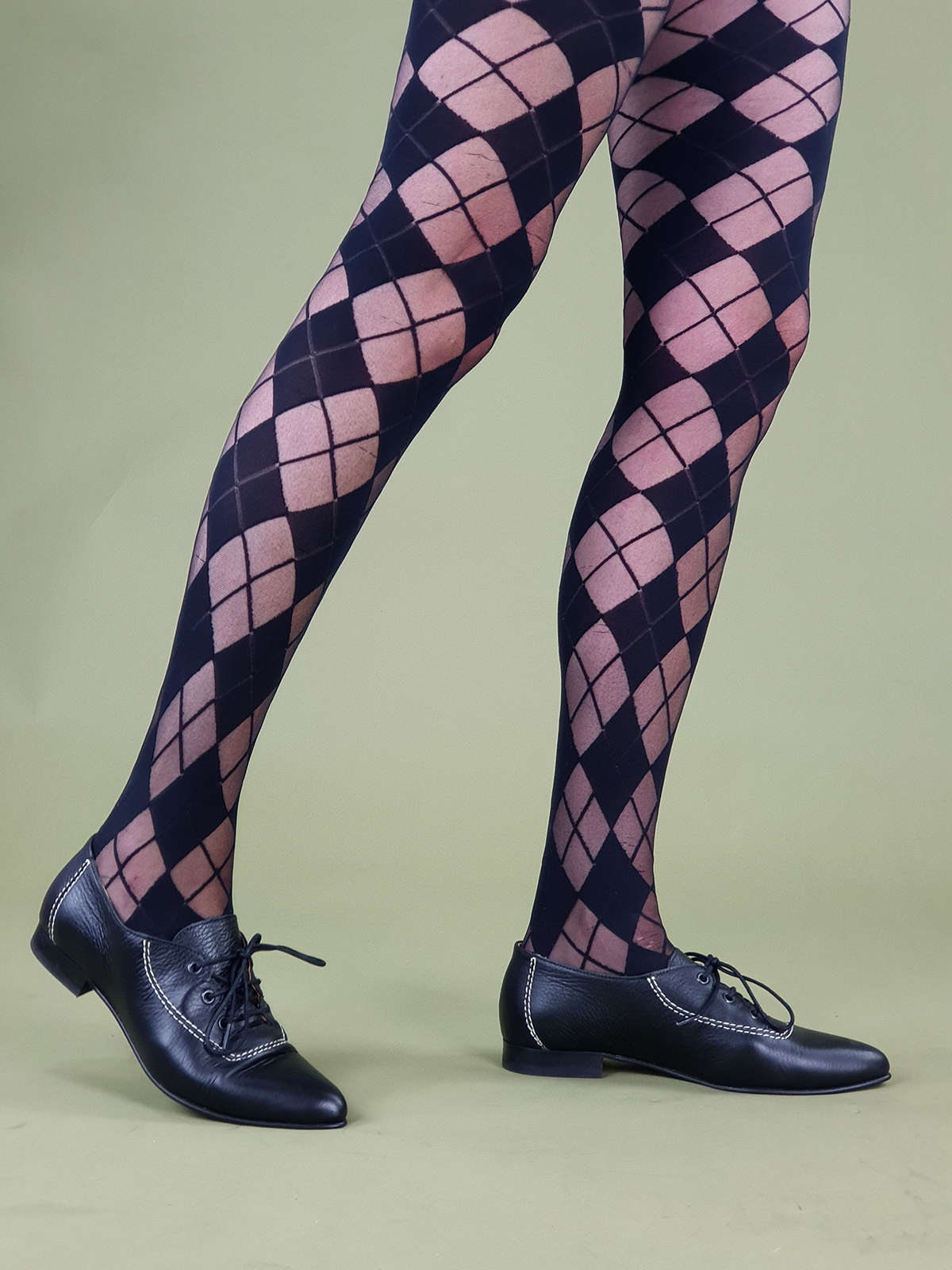 ladies navy patterned tights