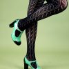 ZigZag Pelerine Pattern Tights - ladies vintage retro 60s - 70s style