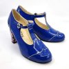 The Dusty Vee - Blue - Limited Edition Isabella Coordinated Collection - Vegan Ladies Retro Shoes