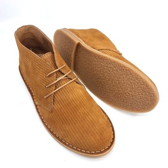 The Preston - Cord Effect Desert Boots In Whisky Image
