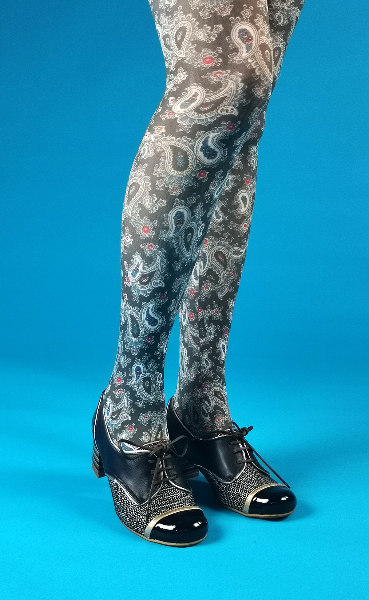 Paisley Tights – vintage retro 60's – 70's style – Mod Shoes