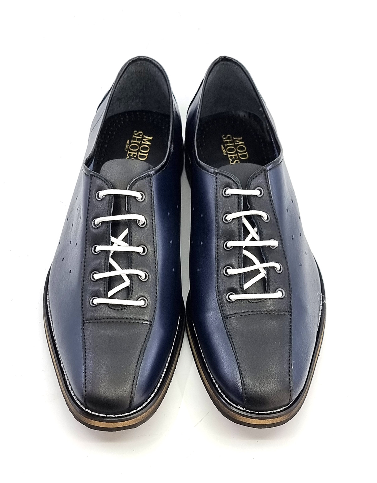 Midnight Blue & Black Bowling Shoes – The Strike – Mod Style – Mod Shoes
