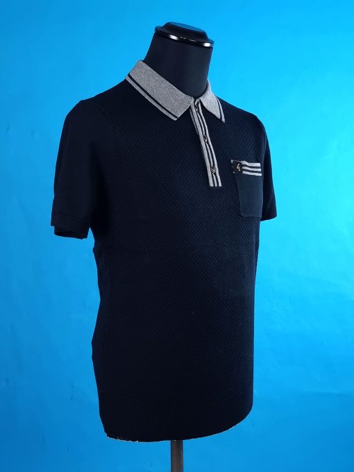 Gabicci Amalfi Black - 60s 70s Casual Style Top