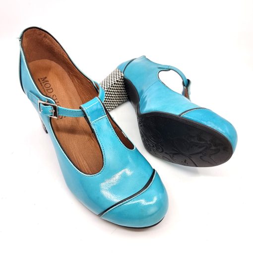 The Dusty in Ocean – Ladies Retro Shoe by Mod Shoes – Mod Shoes