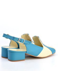 The Josie In Teal Cream Ladies Retro 60 s Style by Mod Shoes