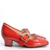 The Lola In Red Patent Leather - Mary Jane 60s Style Ladies Shoes By Modshoes