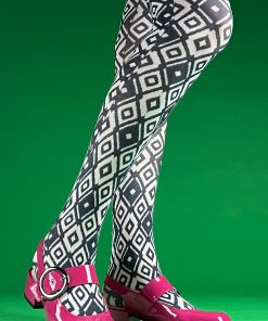 80 Denier Opaque Forest Green Tights – ladies vintage retro 60s