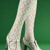 Floral Checkerboard Tights- ladies vintage retro 60s - 70s style