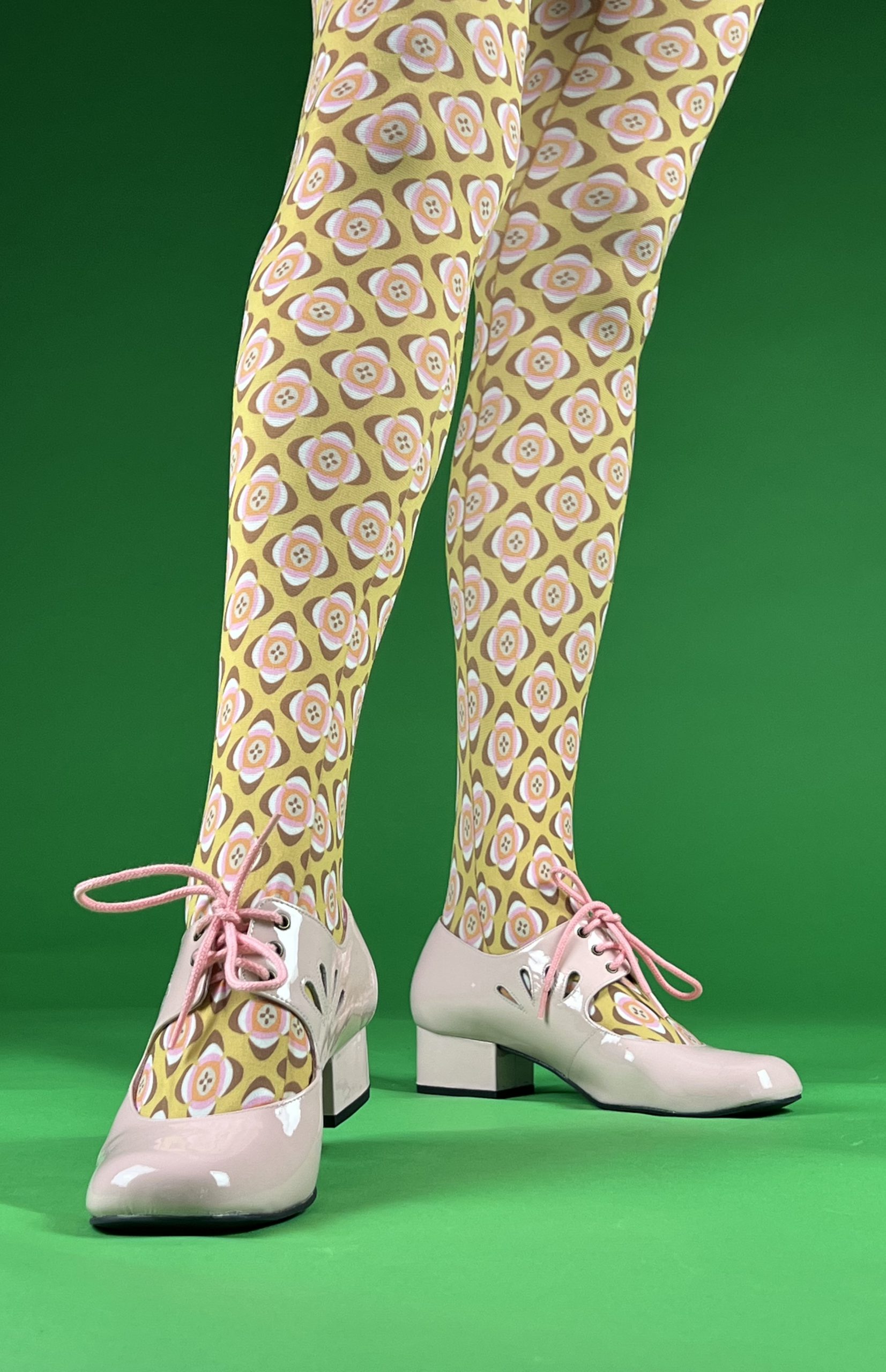 Carnaby Psychedelic Pattern Tights - ladies vintage retro 60s - 70s style