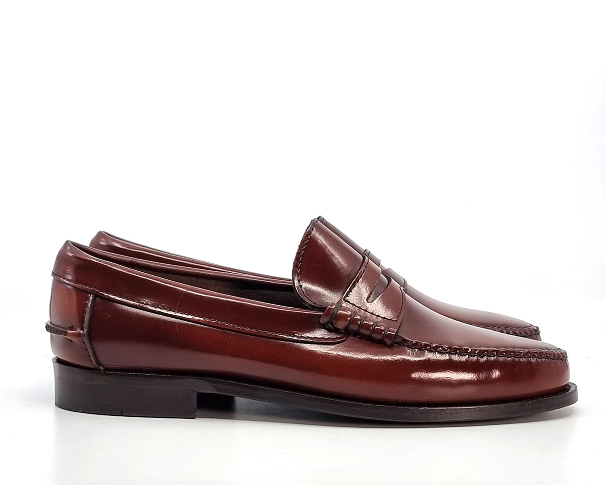 Chestnut Penny Loafers – The Earl By Modshoes – Mod Shoes