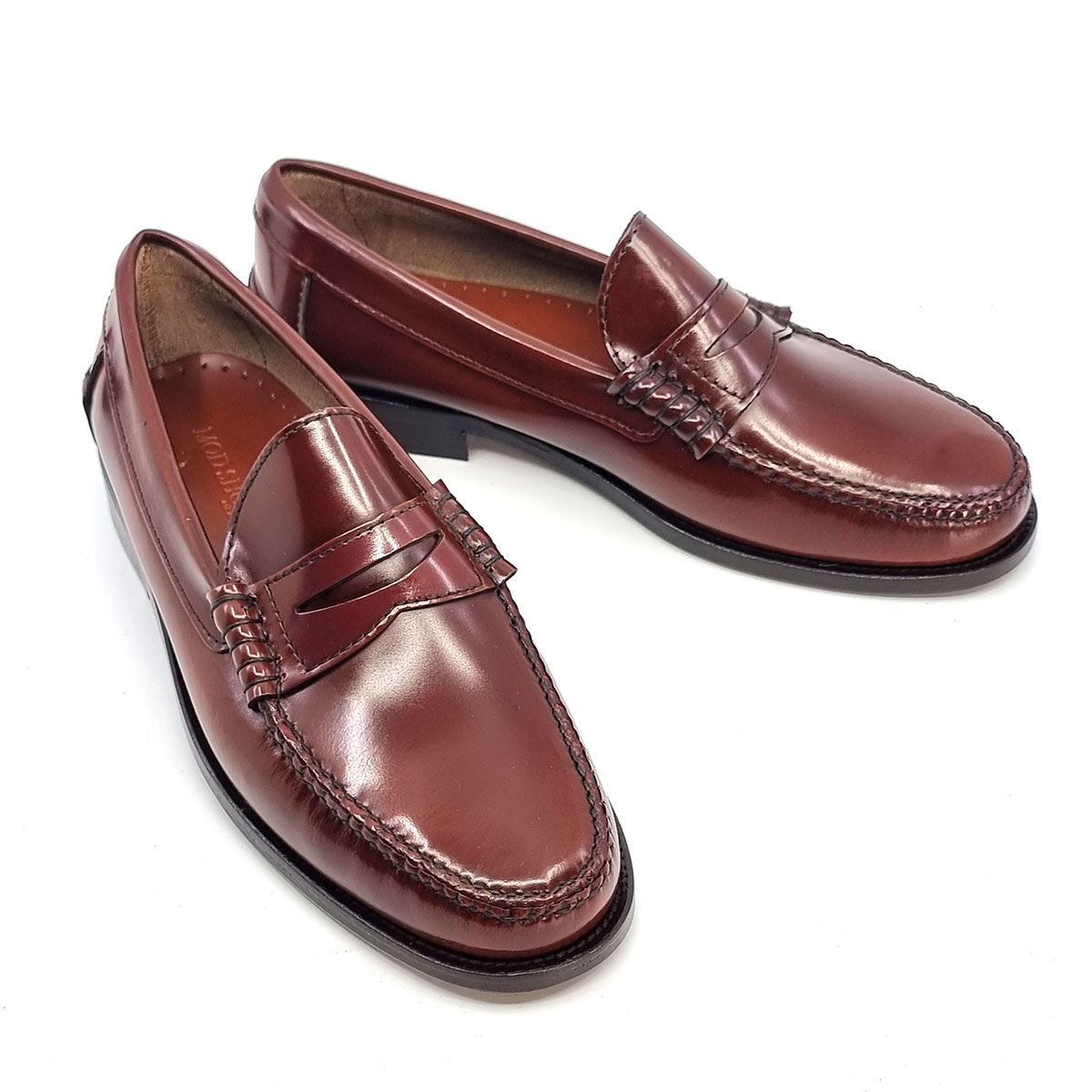 Chestnut Penny Loafers – The Earl By Modshoes – Mod Shoes