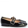 The Prudence -  Ladies Flat Retro Vintage 60's Twiggy Style in Black