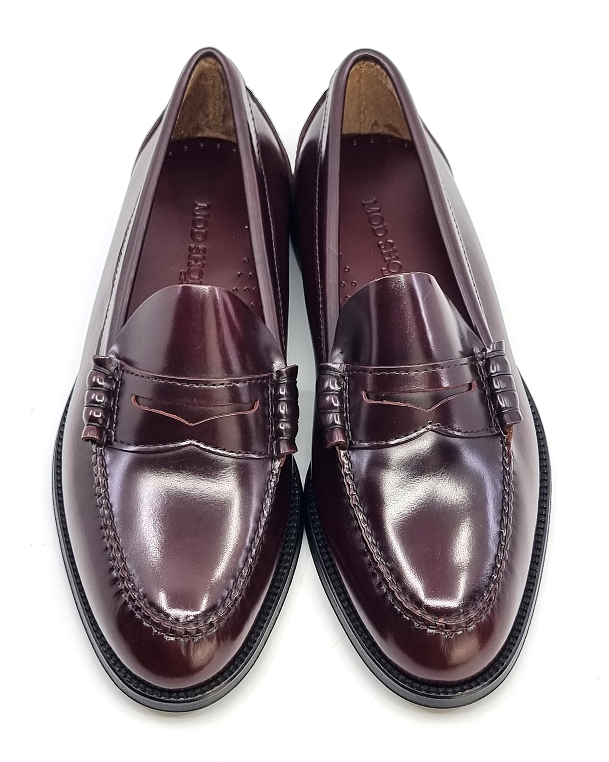 Oxblood Penny Loafers – The “Viscount” By Mod Shoes – Mod Shoes