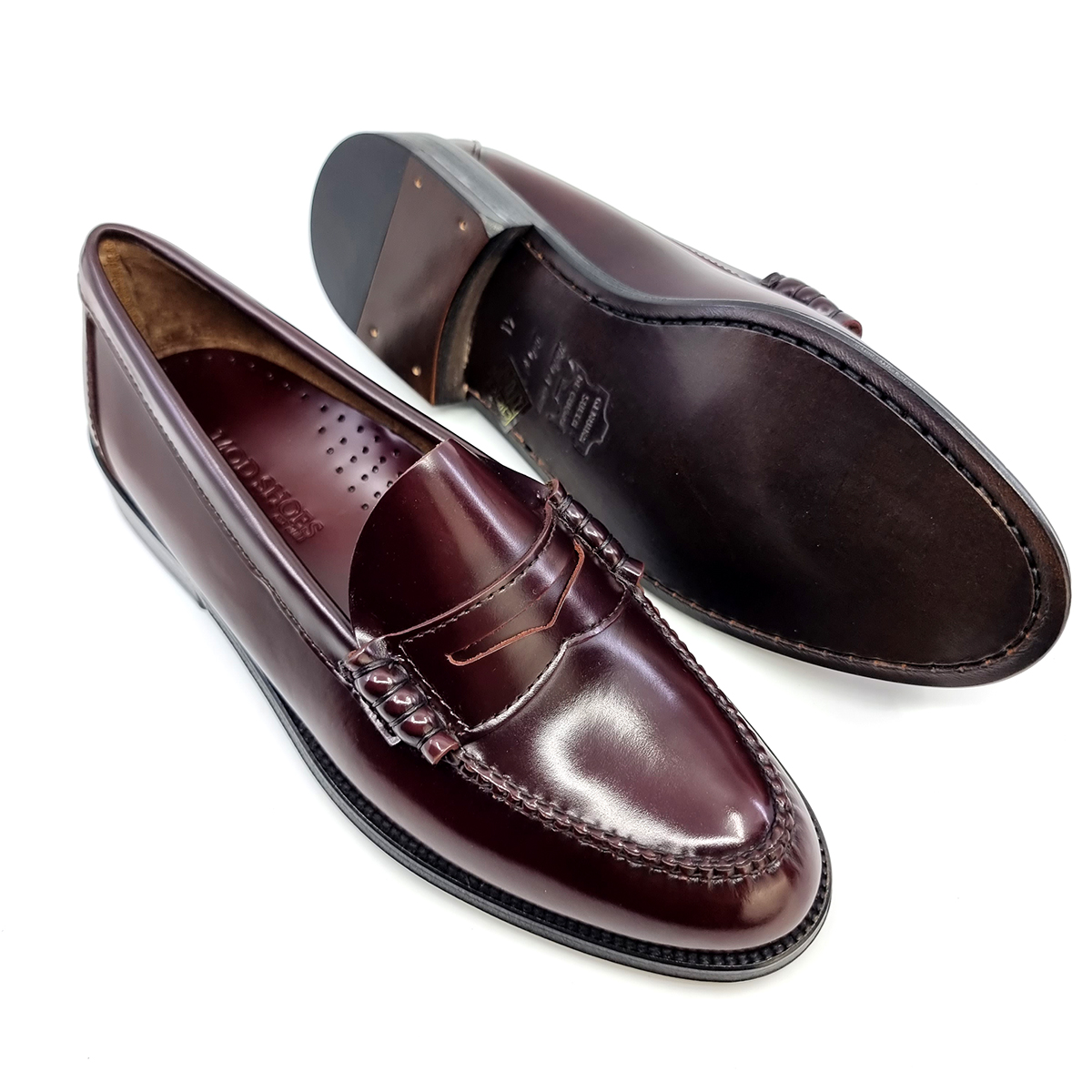 Oxblood Penny Loafers – The “Viscount” By Mod Shoes – Mod Shoes