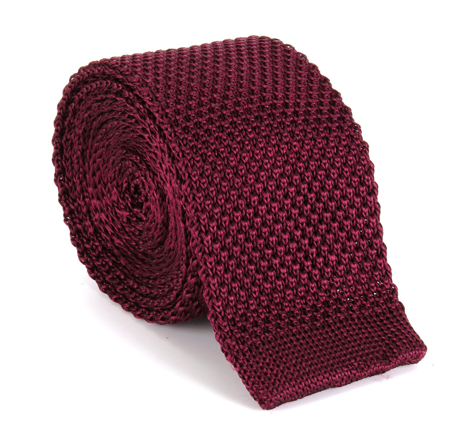 Tootal Burgundy Skinny Silk Knitted Tie – Mod Shoes