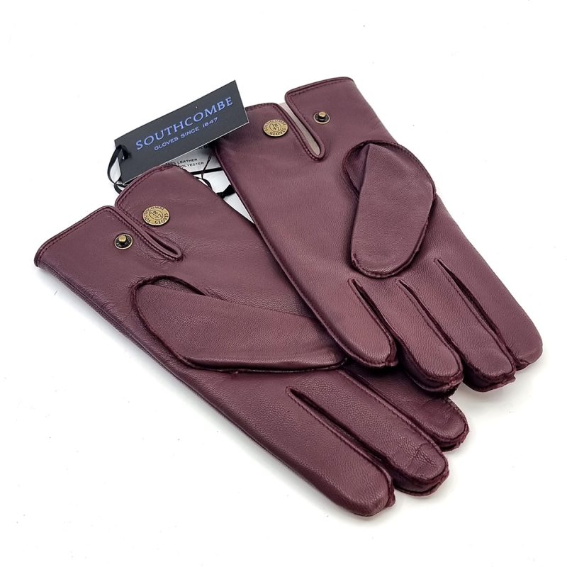 Mens Leather Gloves Oxblood Vintage Retro Style Mod Shoes