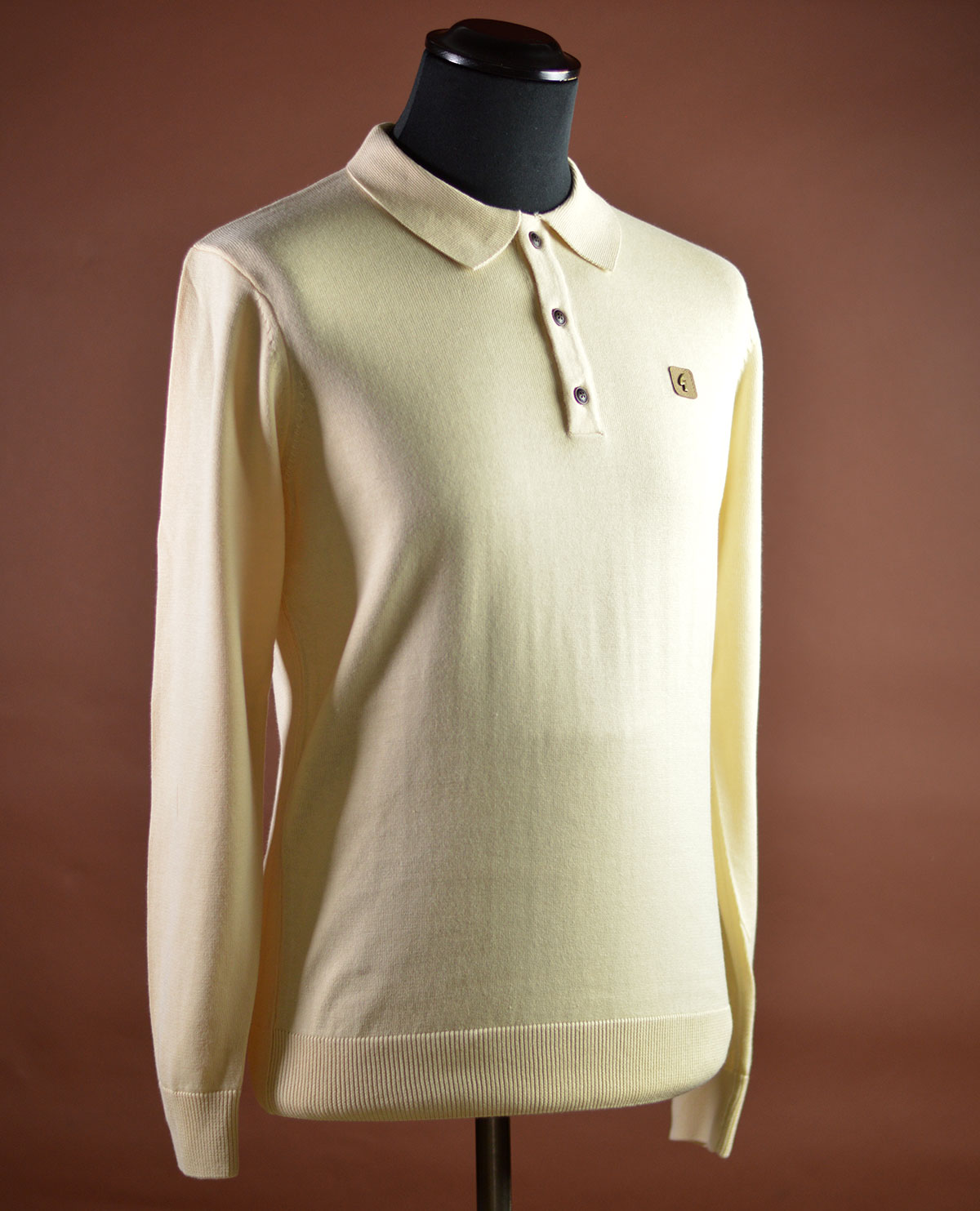 Gabicci Cream Francesco long Sleeve Polo Top – Mod Shoes