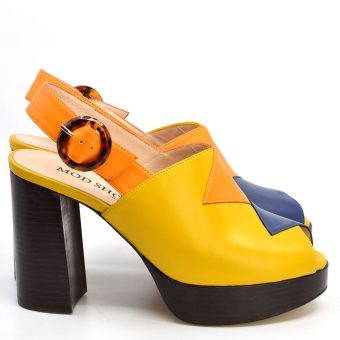 The Kiki in 3 Colours - Ladies Retro 70's Platform Shoe by Mod Shoes Image