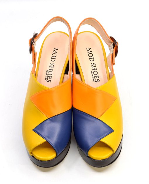 The Kiki in 3 Colours - Ladies Retro 70's Platform Shoe by Mod Shoes