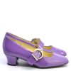 The Lola In Lavender Vegan Patent - Mary Jane 60's Style Ladies Shoes By Modshoes