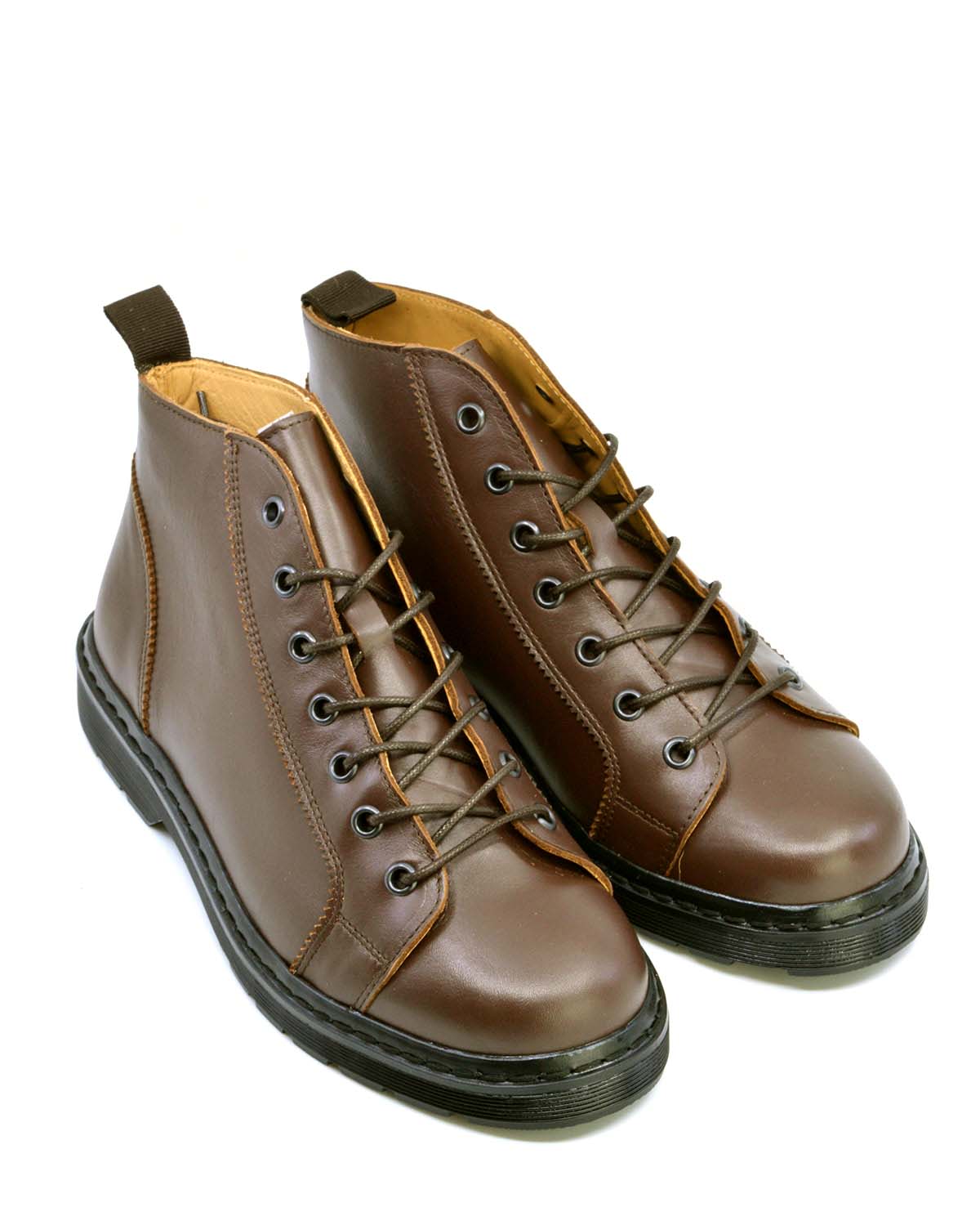 Ladies – Brown Monkey Boots Version 5 – Hard Mod / Smart Skin – Mod Shoes