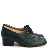 The Aly In Bottle Green - Ladies Retro Shoes by Mod Shoes