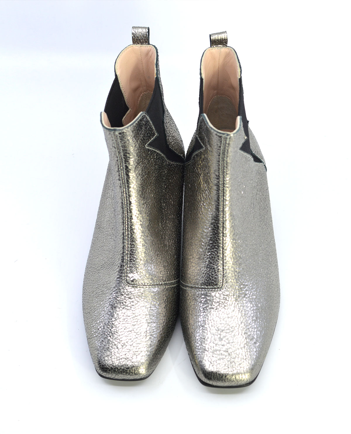The Jett In Silver – Ladies Retro Glam Boots by Mod Shoes – Mod Shoes
