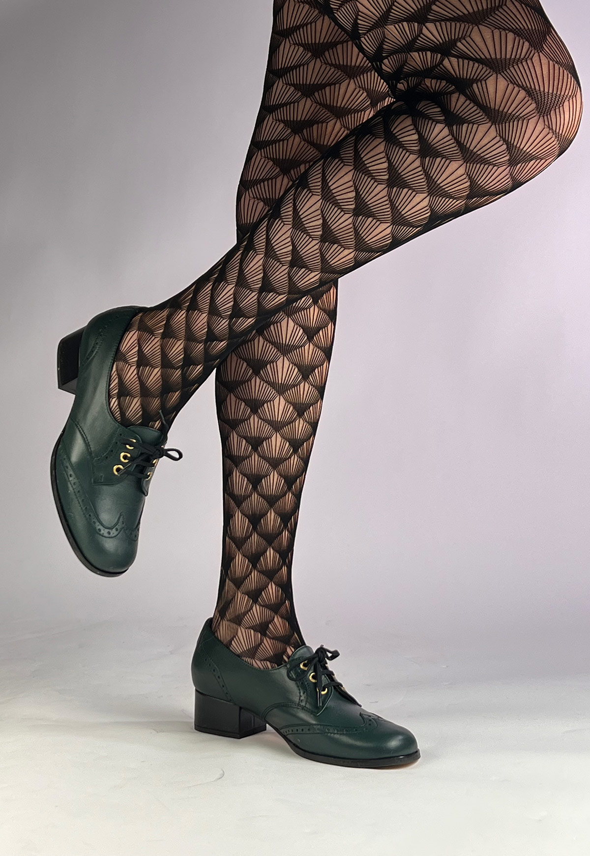 Deco Pattern Net Tights - ladies vintage retro 60s - 70s style