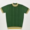 The Carl-  Green with Golden Sun & White Trim Crew Neck by 66 Clothing