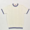 The Carl- Ivory White & True Blue Stripe Crew Neck by 66 Clothing