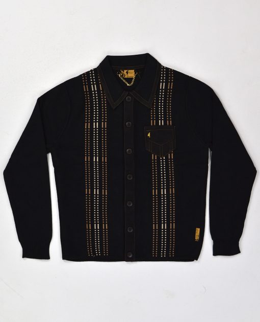 gabicci-spring-summer-2023-50-years-button-through-black-honeycomb-dashed-stripe-01