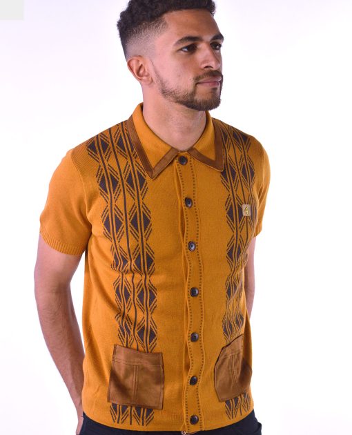 Gabicci Vintage - Idol Short Sleeve Honeycomb - Knitted Polo - 50th Anniversary Special