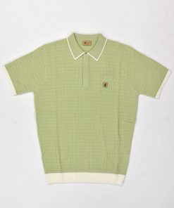 Gabicci Jura Pistachio  - Short Sleeve Knitted Polo