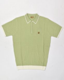 Gabicci Jura Pistachio  - Short Sleeve Knitted Polo