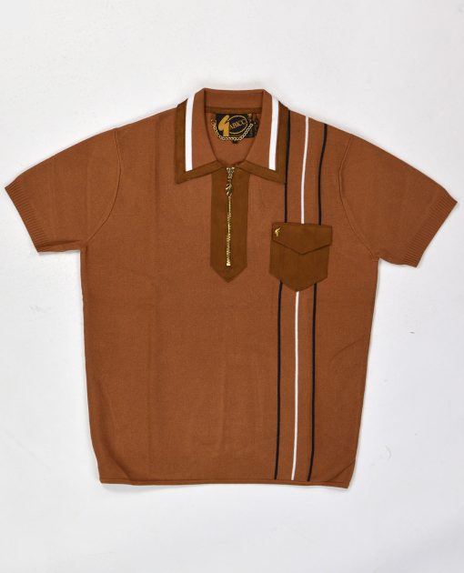 Gabicci Vintage - Robyn Short Sleeve Honeycomb - Knitted Polo - 50th Anniversary Special