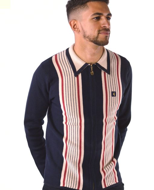 gabicci-spring-summer-2023-50-years-zip-through-Gregory-isaacs-special-in-navy-cream-stripe-04