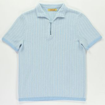 The Connery In Loose Knit Sky Blue - by 66 Clothing Image