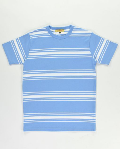 66-Clothing-Surf-Inspired-High-Collar-60s-Tshirt-80s-Casuals-in-Light-Blue-Stripe-01