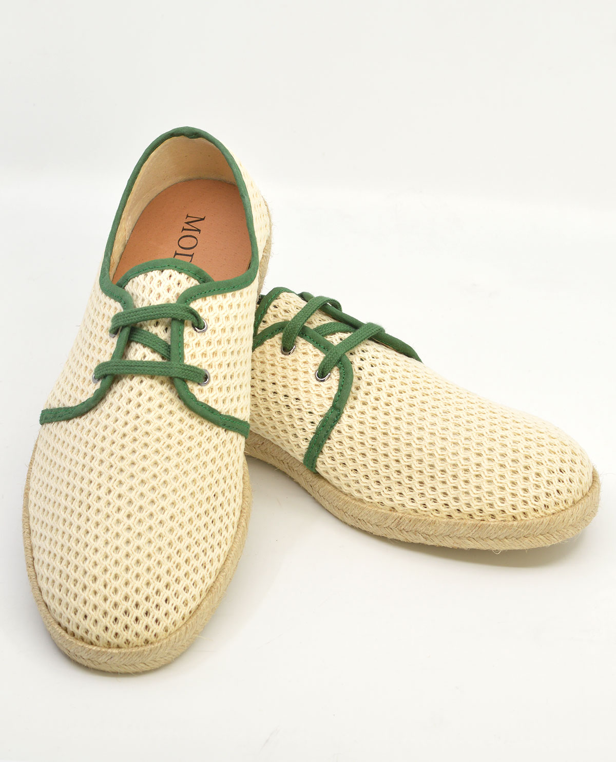 The Paulo Cream Green Canvas – Summer Shoes – Mod Shoes