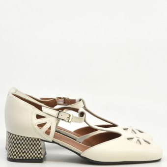 The Zinnia in All White - Ladies Retro Style Shoe by Mod Shoes Image