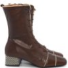 The Gina In Soft Chocolate Leather - Vintage Style Women's Boots