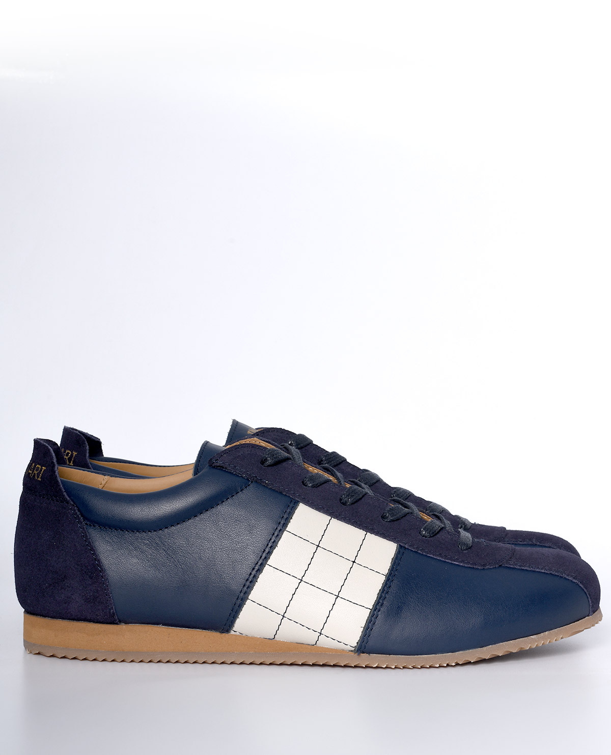 The “Molinari” In Navy & Cream – Old School Trainers – Mod Shoes
