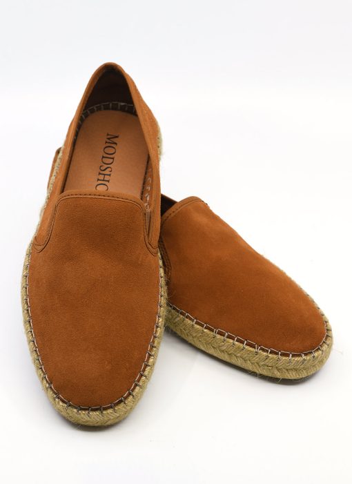 Modshoes-The-Paulo-Slip-On-in-Whiskey-Suede-Summer-Shoes-04