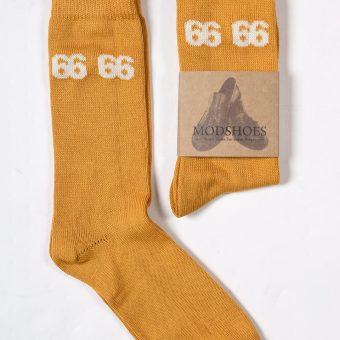 66 Golden Mustard Socks UK Made by 66 Clothing