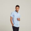 Gabicci Perez Woven Plain Spray (Light Blue) Short Sleeve Button Down Shirt