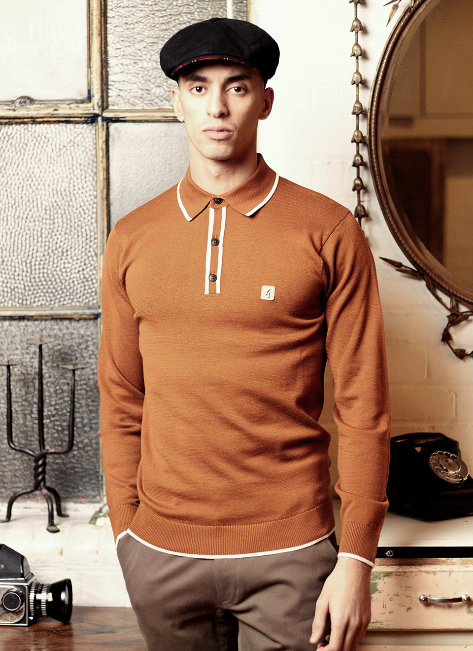 Polo shirt with shoes outlet