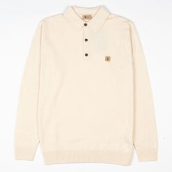 Gabicci - Francesco Long Sleeve Polo Top In Cream