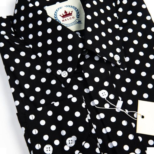 CXLondon-Relco-Black-with-white-spots-mod-60s-style-button-down-shirt-02