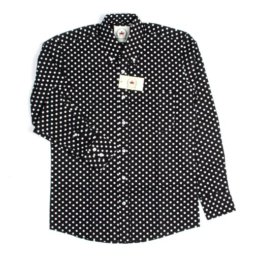 CXLondon-Relco-Black-with-white-spots-mod-60s-style-button-down-shirt-03